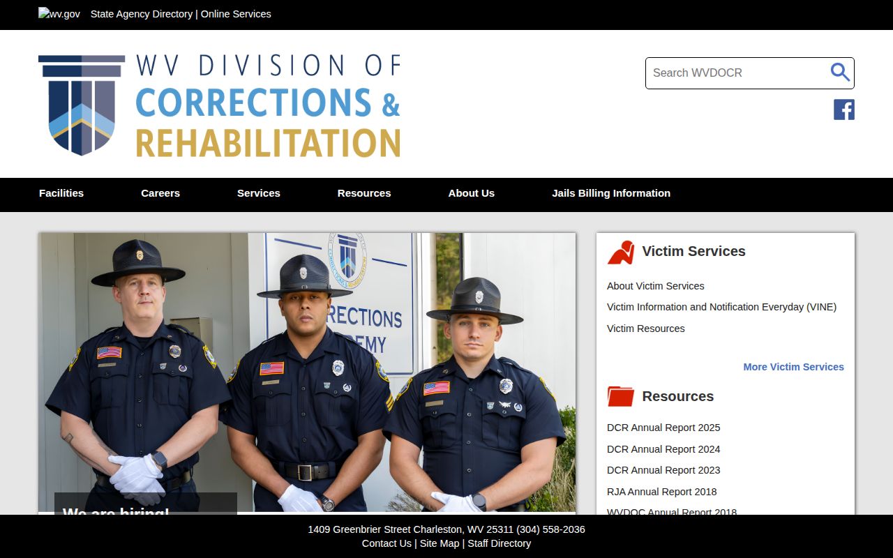 Kanawha County WVDCR official custody and records resources