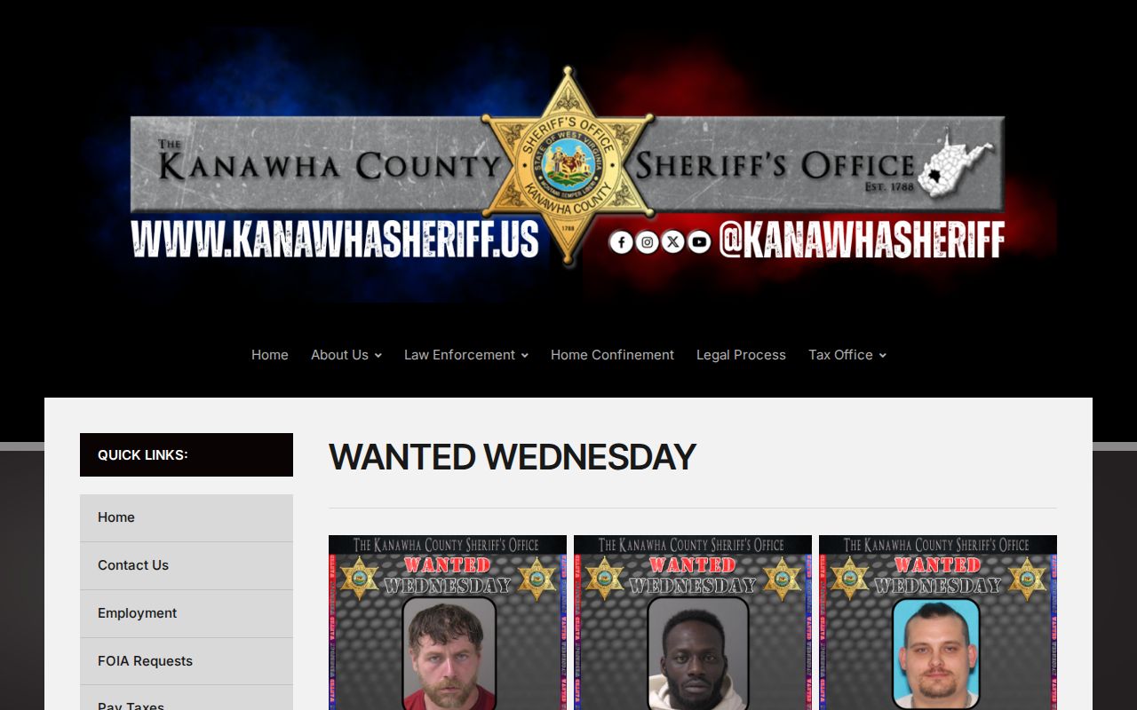 Kanawha County Wanted Wednesday official warrant campaign page